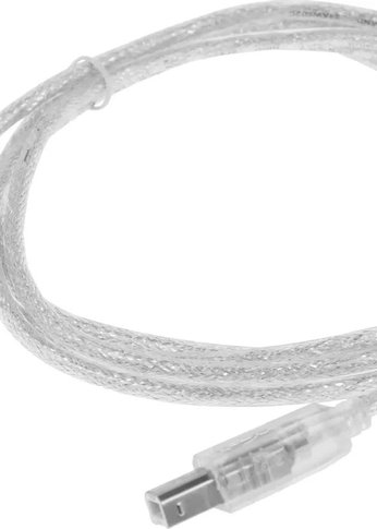 Кабель Buro USB2.0-AM/BM-Trans USB A(m) USB B(m) 1.8м прозрачный