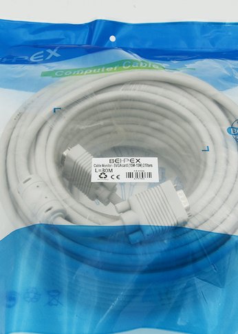 Кабель CABLE30 DB15 (m) DB15 (m) 30м феррит.кольца белый