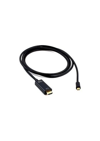 Кабель Cablexpert mDP-HDMI, 20M/19M, 1.8м, черный, позол.разъемы, пакет (CC-mDP-HDMI-6)