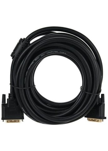 Кабель DVI-DVI Dual Link (25M-25M), 5m, 2 фильтра VCOM <VDV6300-5M>