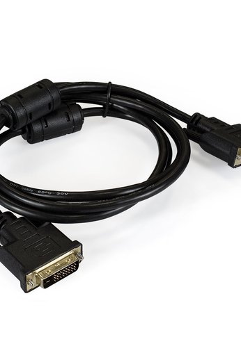 Кабель Exegate EX191094RUS DVI dual link (25M-25M) 1.8м Exegate, 2 фильтра, позолоченные контакты