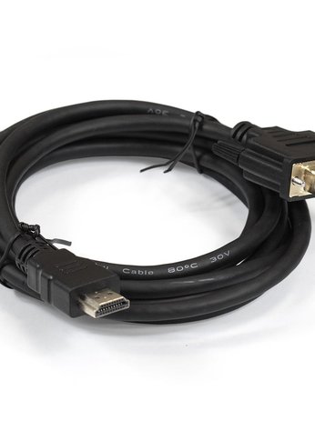 Кабель Exegate EX284893RUS HDMI-DVI ExeGate EX-CC-HDMIM-DVIM-1.8 (19M/19M, single link, 1,8м,позолоченные контакты)