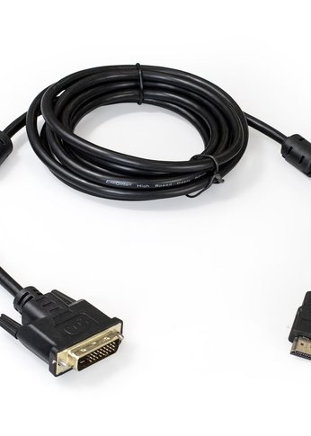 Кабель Exegate EX284906RUS HDMI-DVI ExeGate EX-CC-HDMIM-DVIM-2.0 (19M/25M, dual link, 2м, 2 фильтра, позолоченные контакты)