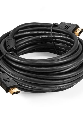 Кабель Exegate EX294696RUS HDMI ExeGate EX-CC-HDMI2-7.5F (19M/19M, v2.0, 7,5м, 4K UHD, Ethernet, ферритовые кольца, позолоченные контакты)