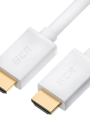 Кабель GCR HDMI(m) -- HDMI(m) 5K 0.3м белый (GCR-HM761-0.3m)