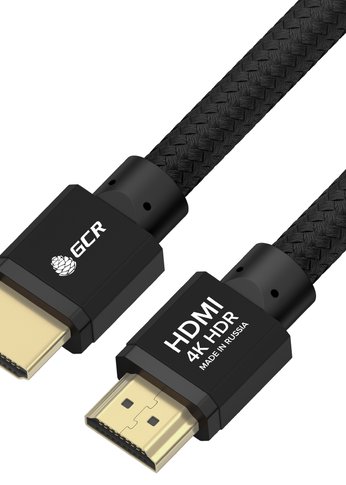 Кабель GCR PROF 0.5m HDMI 2.0, черный ECO Soft капрон, AL корпус черный, HDR 4:4:4, Ultra HD, 4K 60Hz/5K*30Hz, 3D, 18.0 Гбит/с, 28AWG, GCR-54984