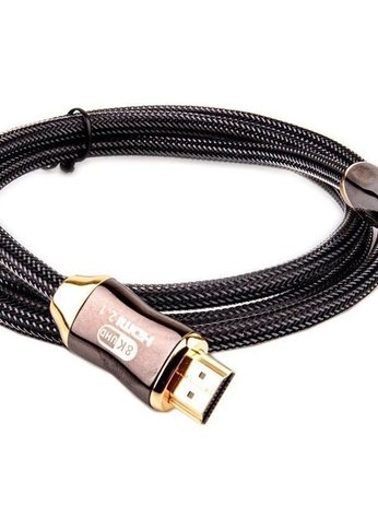 Кабель HDMI 19M/M,ver. 2.1, 8K@60 Hz 1.5m метал разъемы, нейлоновая оплетка Telecom <TCG300-1.5M>