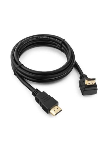 Кабель HDMI Cablexpert CC-HDMI490-6, 19M/19M, v2.0, медь, позол.разъемы, экран, угловой, 1.8м, черный, пакет