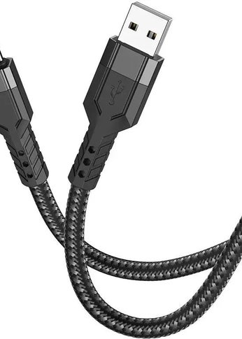 Кабель Hoco U110 Type-C USB (m)-USB Type-C (m) 1.2м черный коробка