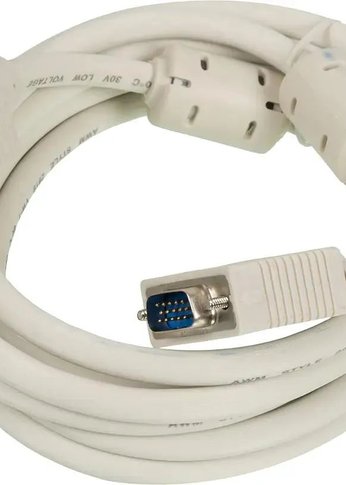 Кабель Ningbo CAB016S-10F VGA (m) VGA (m) 3м феррит.кольца белый