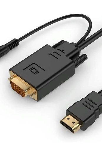 Кабель-переходник Premier 5-983AU HDMI (m)/VGA (m) 1.8м. черный (5-983AU 1.8)