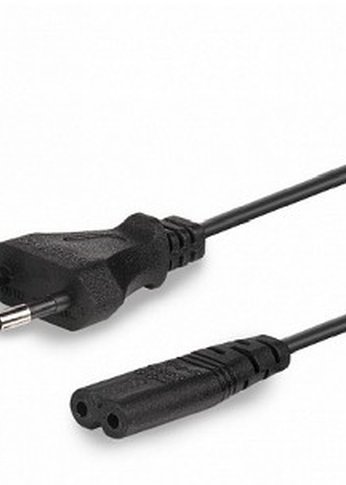 Кабель питания для БП ноутбуков Cablexpert PC-184/2-1.8М Вилка IEC C7 (2-pin) 1.8м черный пакет