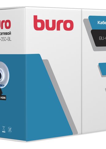 Кабель сетевой Buro BU-CCA-050-BL UTP 4 пары cat5E solid 0.50мм CCA 305м синий