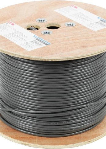 Кабель сетевой Buro FTP 4 пары cat5E solid 0.50мм Cu 305м серый