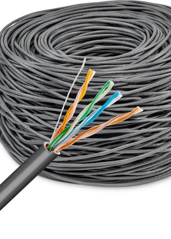 Кабель сетевой Buro UTP 4 пары cat5E solid 0.40мм Cu 305м серый