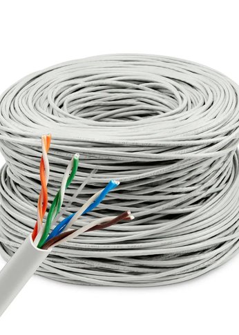 Кабель сетевой Buro UTP 4 пары cat5E solid 0.50мм CCA 305м серый