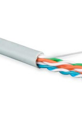 Кабель сетевой Hyperline UUTP4-C5E-S24-IN-LSZH-GY-305 кат.5E U/UTP 4X2X24AWG LSZH внутренний 305м серый