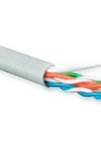 Кабель сетевой Hyperline UUTP4-C5E-S24-IN-PVC-GY-100 кат.5E U/UTP 4X2X24AWG PVC внутренний 100м серый