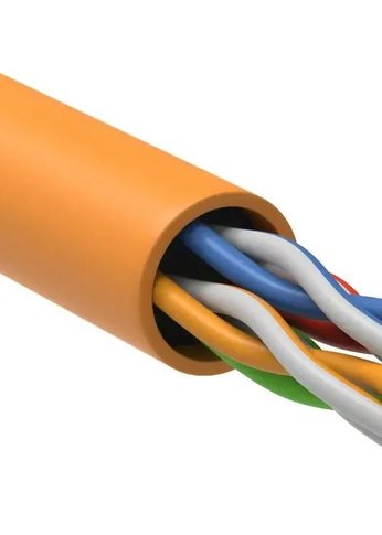 Кабель сетевой ITK LC1-C5E04-127 кат.5E U/UTP 4X2X24AWG LSZH внутренний 305м оранжевый