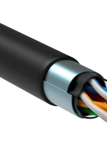 Кабель сетевой ITK LC3-C5E04-339 кат.5E F/UTP 4X2X24AWG LDPE внешний 305м черный