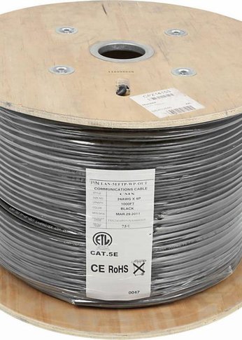 Кабель сетевой Lanmaster LAN-5EFTP-WP-OUT кат.5E F/UTP 4X2X24AWG PE внешний 305м