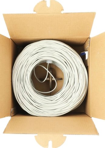 Кабель сетевой Lanmaster NM-UTP5E2PR-CCA кат.5E U/UTP 2X2X24AWG PVC внутренний 305м серый