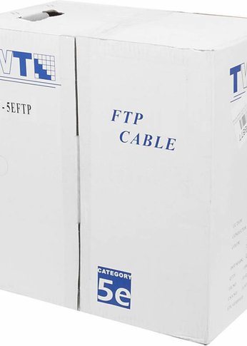 Кабель сетевой Lanmaster TWT-5EFTP кат.5E F/UTP 4X2X24AWG PVC внутренний 305м серый