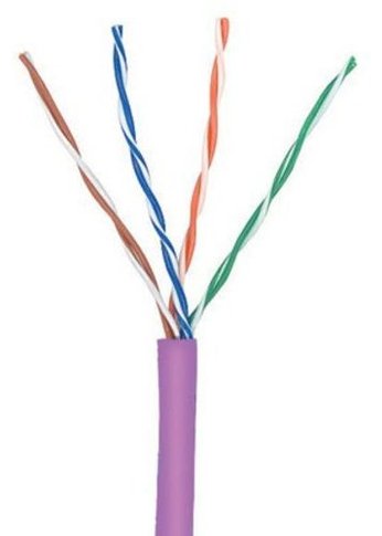 Кабель сетевой Lanmaster TWT-5EUTP-NGLS кат.5E U/UTP 4X2X24AWG PVC внутренний 305м фиолетовый