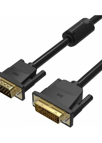 Кабель Vention DVI-I Dual link 24+5M/VGA 15M с ферритовым фильтром - 1.5м.