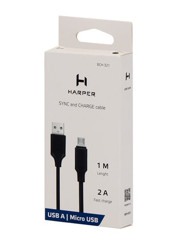 Кабель зарядки Harper BCH-321 Micro USB, Black
