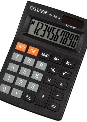 Калькулятор Citizen SDC-022SR черный