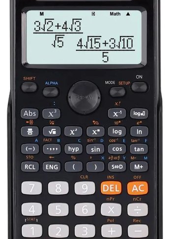 Калькулятор научный Deli ED82ES черный 10+2-разр.