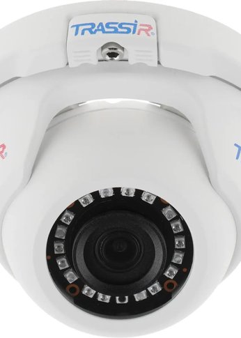 Камера IP 2MP Trassir TR-D2S5-noPoE v2 3.6-3.6mm цв. корп.:белый