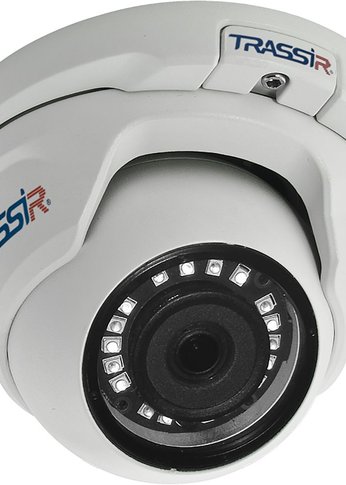 Камера IP 2MP Trassir TR-D2S5-noPoE v2 3.6-3.6mm цв. корп.:белый