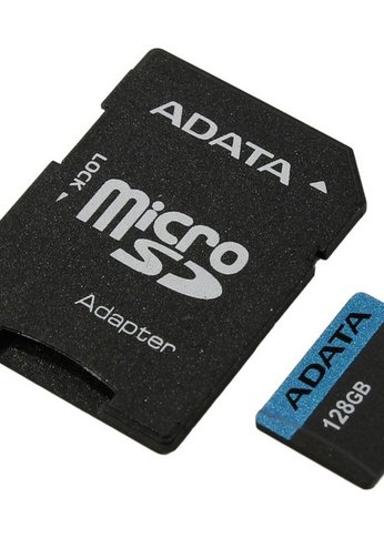 Карта памяти ADATA MICRO SDXC 128GB W/AD. (AUSDX128GUI3V30SA2-RA1) 