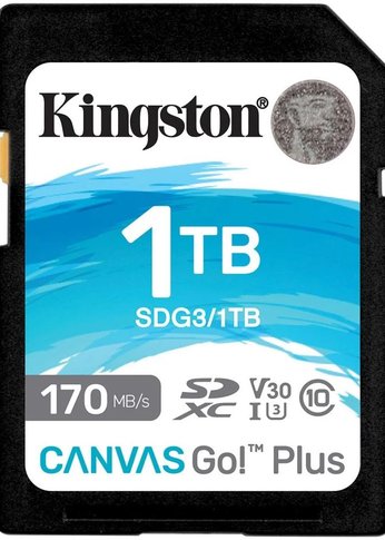 Карта памяти Kingston 1TB SDXC Canvas Go Plus 170R C10 UHS-I U3 V30/ Kingston 1TB SDXC Canvas Go Plus 170R C10 UHS-I U3 V30