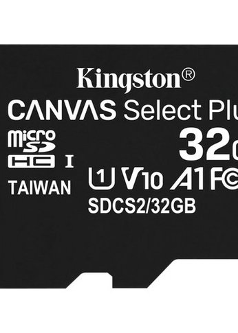 Карта памяти Kingston 32GB micSDHC Canvas Select Plus 100R A1 C10 Card + ADP 