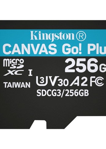 Карта памяти Kingston microSDXC 256Gb Class10 SDCG3/256GBSP Canvas Go! Plus w/o adapter