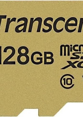 Карта памяти microSD 128GB Transcend microSDXC Ultimate UHS-I U3, V30, (SD адаптер), MLC