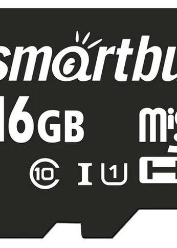 Карта памяти microSD 16Gb Smart buy SB16GbSDCL10-01 Micro SDHC Class 10, SD adapter