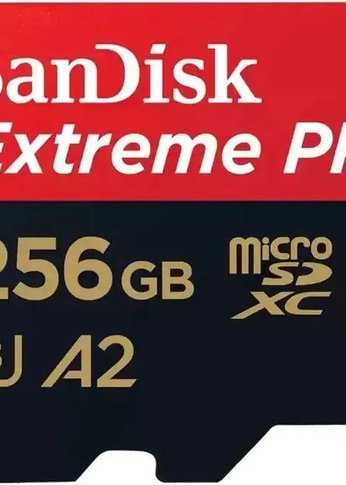 Карта памяти microSD 256GB SanDisk microSDXC Class 10 UHS-I A2 C10 V30 U3 Extreme Pro (SD адаптер) 200MB/s