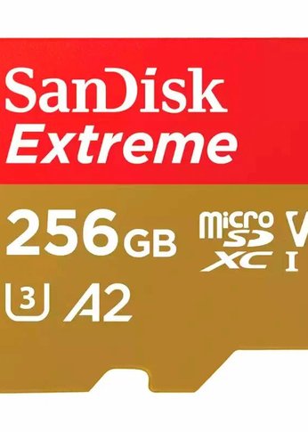 Карта памяти microSD 256Gb SanDisk microSDXC Class 10 UHS-I A2 C10 V30 U3 Extreme 190MB/s [SDSQXAV-256G-GN6MN]