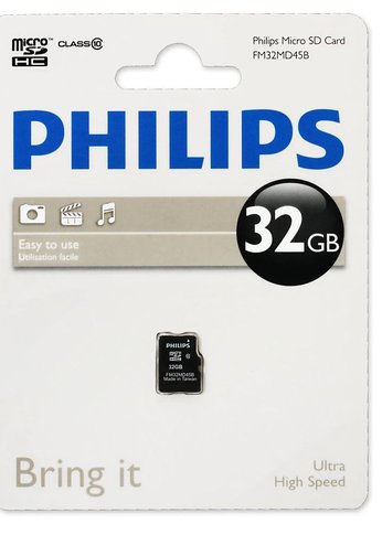 Карта памяти microSD 64GB PHILIPS microSDHC Class 10