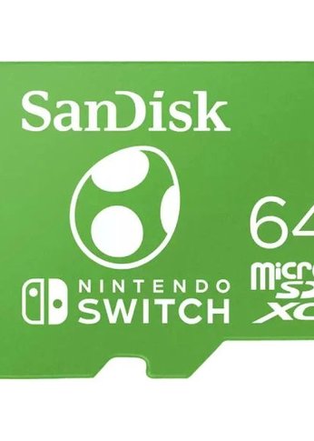 Карта памяти microSD 64GB SanDisk microSDXC Class 10 UHS-I A1 C10 V30 U3 for Nintendo Switch 100MB/s