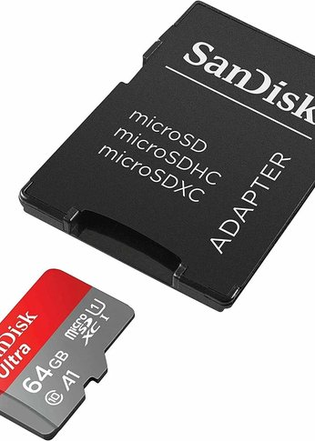 Карта памяти microSD 64Gb SanDisk Ultra Class 10, UHS-I, R 120 МБ/с, <SDSQUA4-064G-GN6MN> без адаптера SD