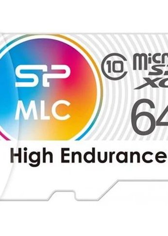 Карта памяти microSD 64GB Silicon Power High Endurance microSDXC Class 10 UHS-I U3 (SD адаптер), MLC