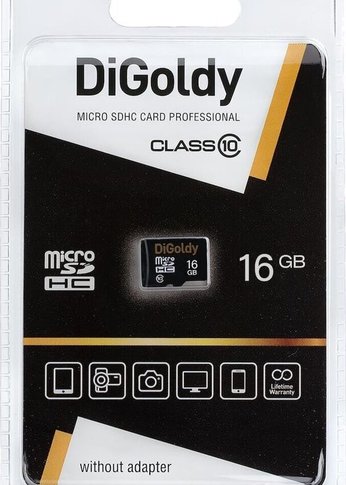 Карта памяти microSDHC 16GB Digoldy Class10 - б/а