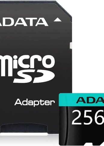 Карта памяти microSDHC 256Gb Class10 A-Data AUSDX256GUI3V30SA2-RA1 Premier Pro + adapter