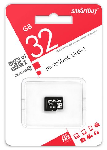 Карта памяти microSDHC 32GB Smartbuy UHS-I SB32GBSDCL10-00