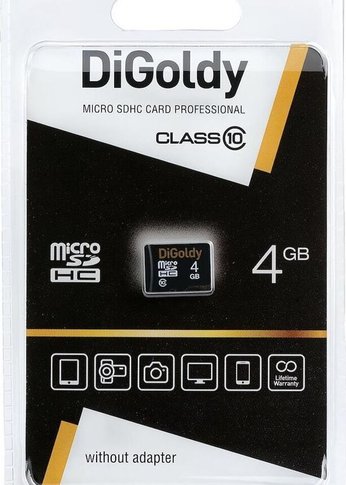 Карта памяти microSDHC 4GB Digoldy Class10 - б/а